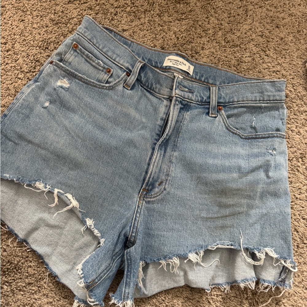 A&F Women's Distressed Denim Shorts